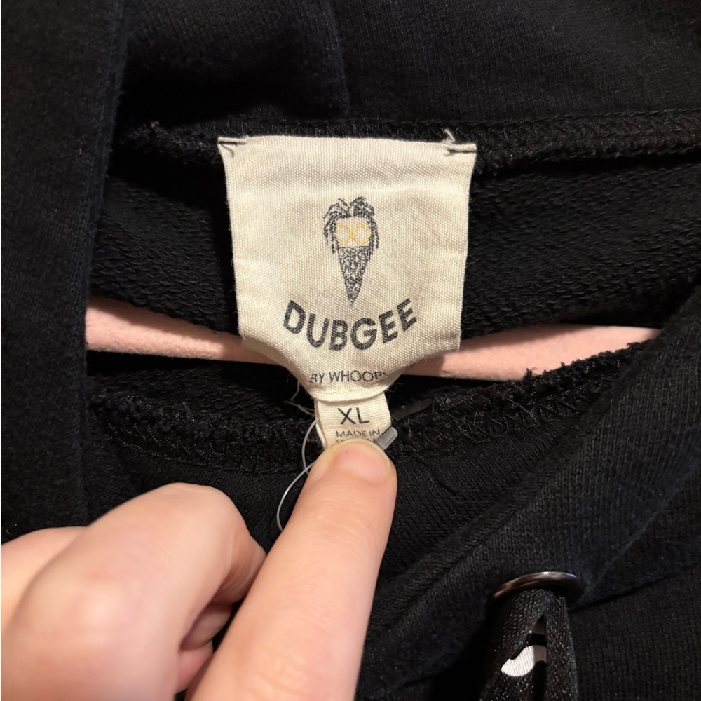 DUBGEE BY WHOOPI Black ‘Normal is Just a Cycle’ Hoodie Womens Size XL - Picture 3 of 7
